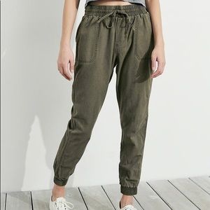hollister green high rise joggers